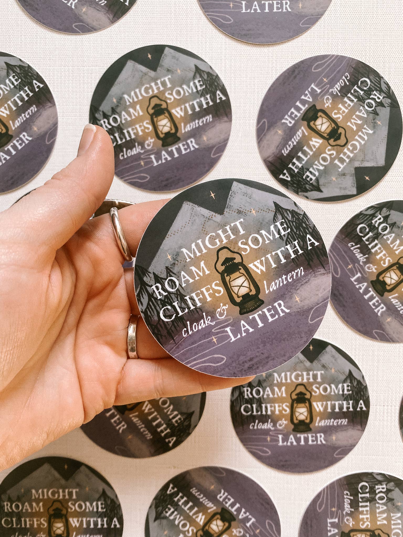 Lantern Print Co. - Wholesale Sticker - Vinyl Sticker: Cloak and Lantern - 3" Matte finish2