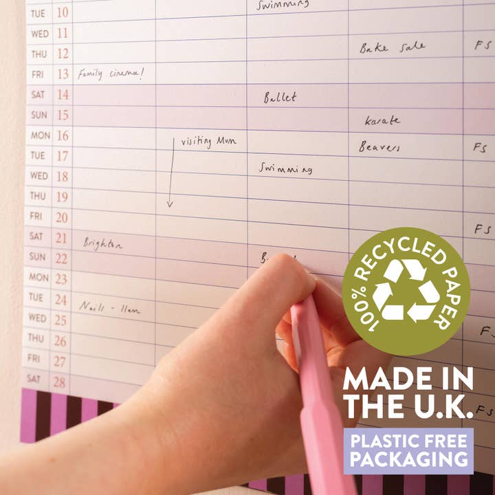 Good Tuesday (Once Upon a Tuesday) - Wholesale Planner - 2026 Boho Nouveau A3 Family Planner | 5 Column Wall Calendar3