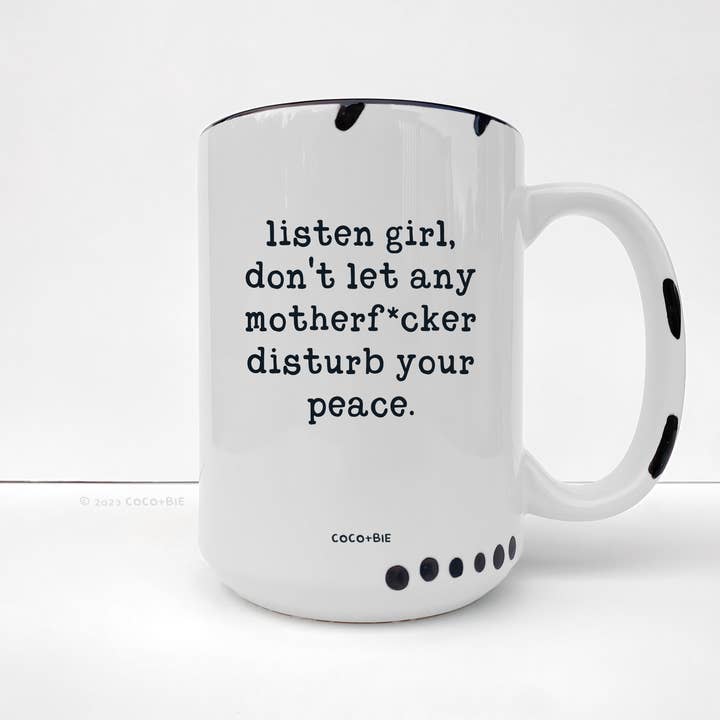 Laat geen enkele MF'er je vrede verstoren Mok - Sarcasme, grappig voor wholesale door coco+bie designs