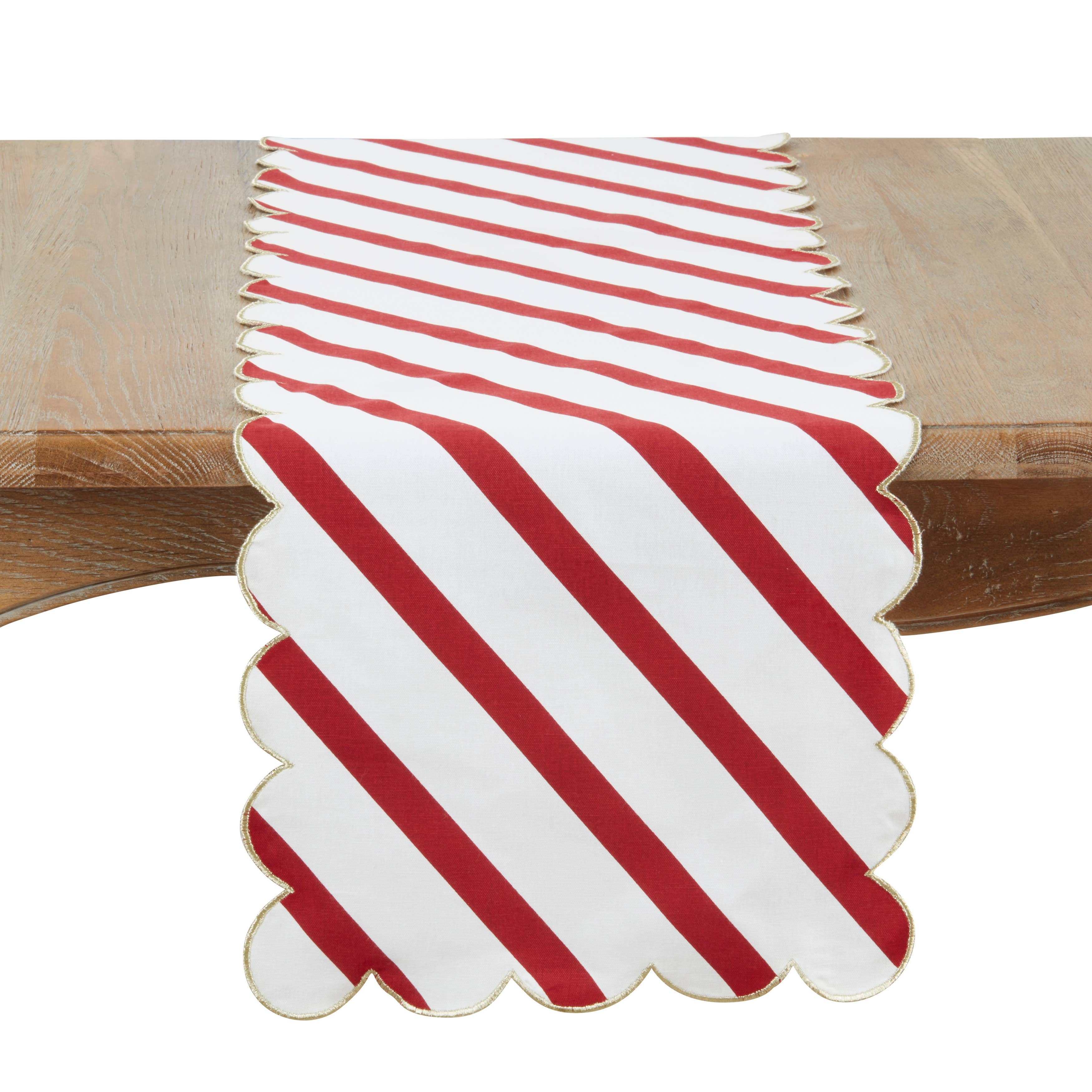 Saro Lifestyle - Wholesale Table Runner - Cotton Scalloped Table Runner7