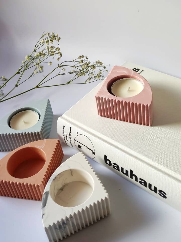 Nordic style triangular candle holder for wholesale by Kndly home