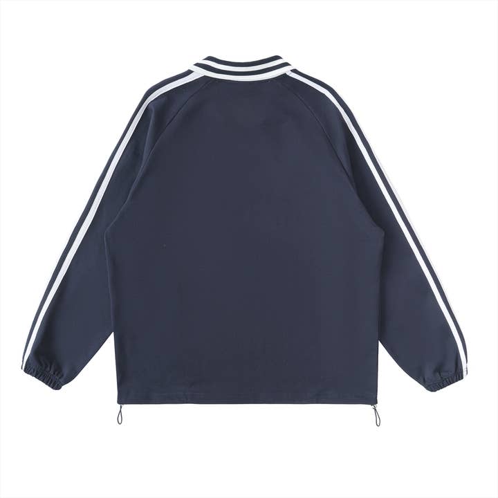 YUDAE - Wholesale Sweatshirt - Unisex - Contrast Striped Lapel Collar Sweatshirt7