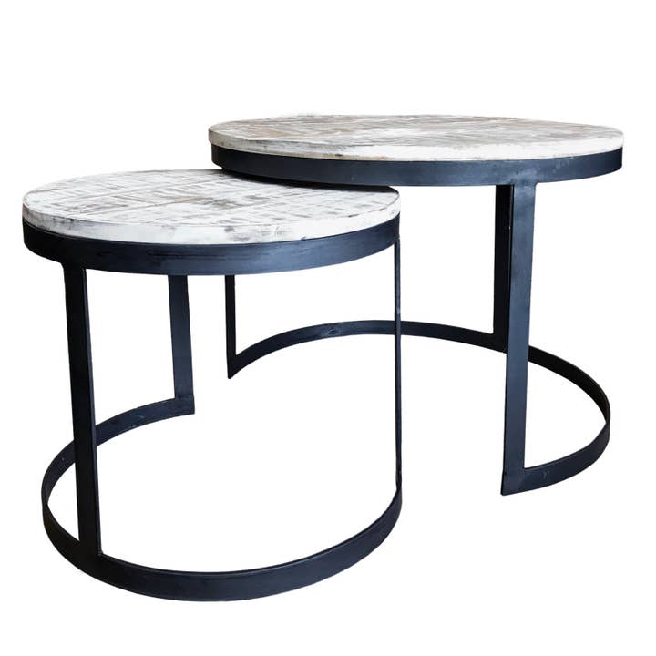 Voglrieder - Wholesale Coffee Table - Coffee table set of 2 side tables living room table round Aust57