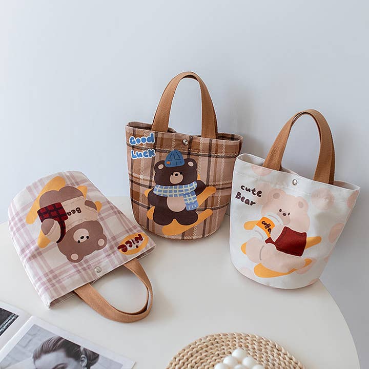 Cartoon Plaid Lunch Bag for Moms & Work_CWAB5599 for wholesale by ACCITY