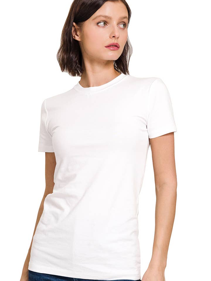..._ SI-2499 Short Sleeve Crew Neck Fitted Cotton Tee for wholesale by 42POPS