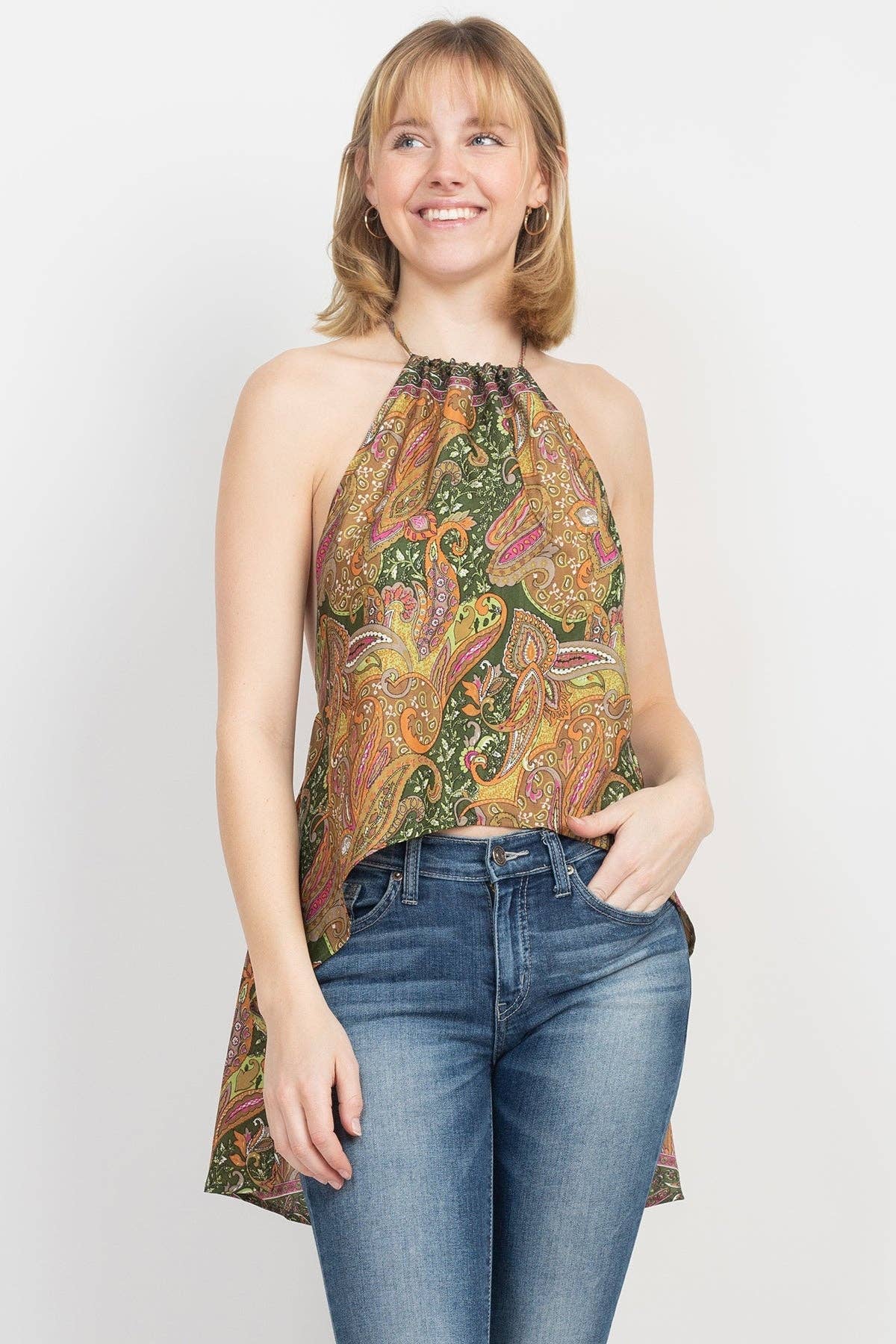 Lakhays Collection Inc. - Wholesale Blouse - Women's - Flowy Backless Halter Top1