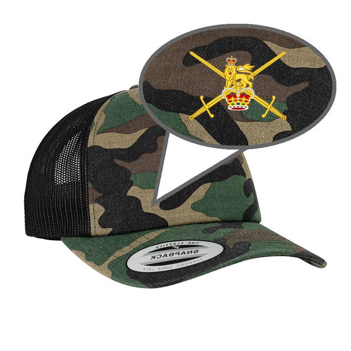 British Army Crossed Swords Cameo Baseball Hat for wholesale by Madry