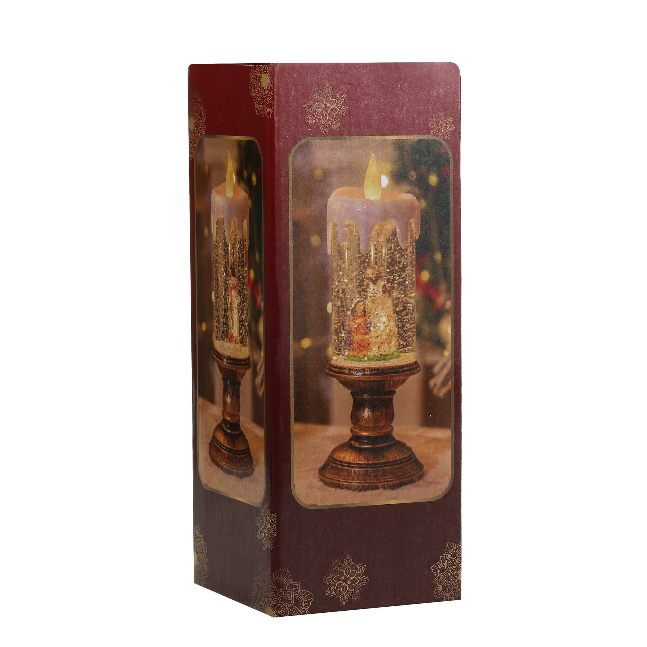 SINT - Wholesale Christmas Decoration - SINT Christmas Musical Snow Globe Candlestick Lantern16