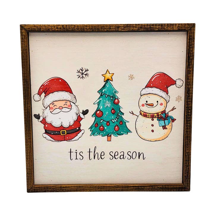 Tis The Season Santa Christmas Decor 2025 Christmas for wholesale by Driftless Studios