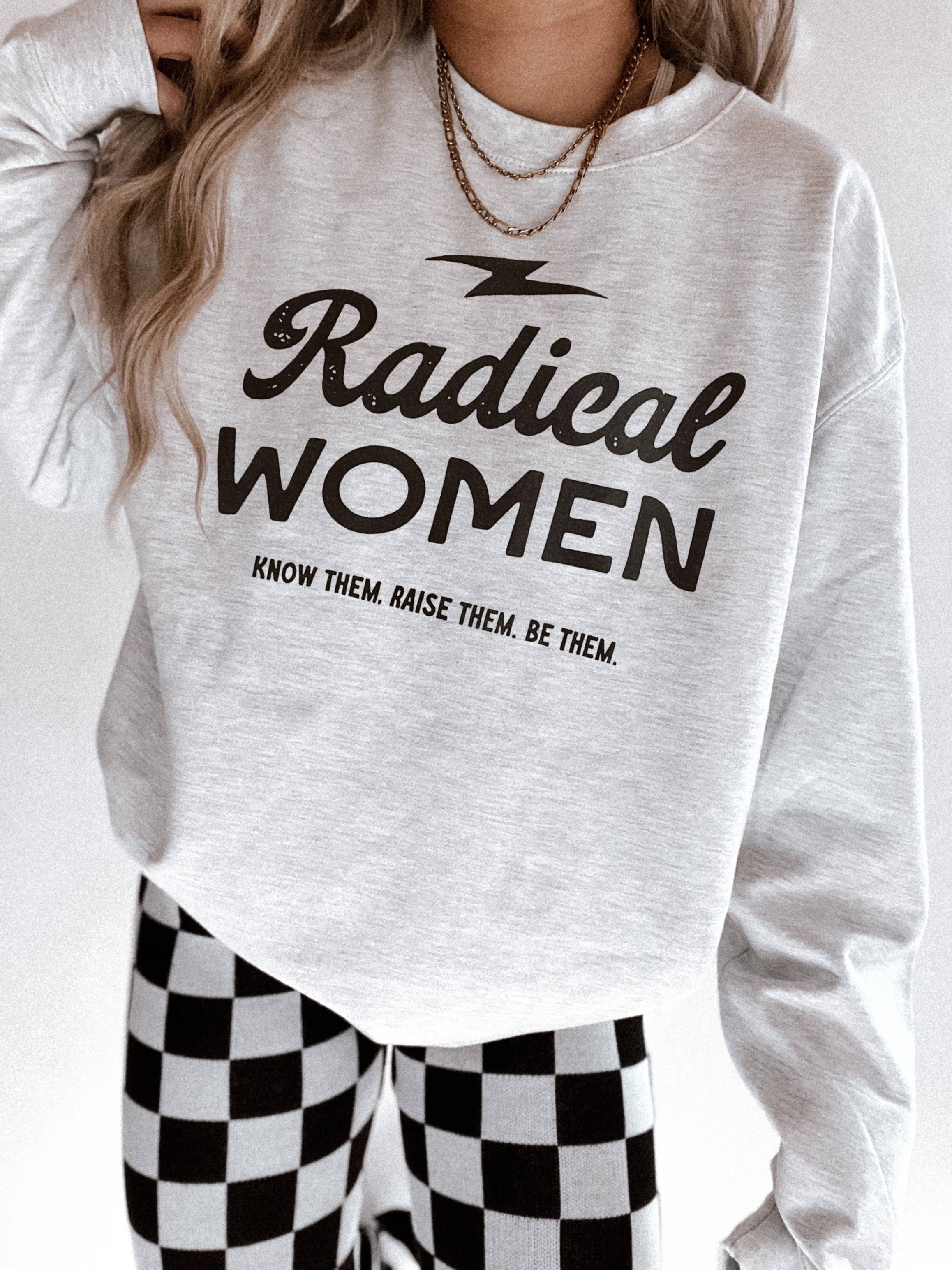 WE THE BABES - Vente Sweat-shirt à imprimés – femme - Sweat-shirt graphique féministe radical pour femmes - Ash3