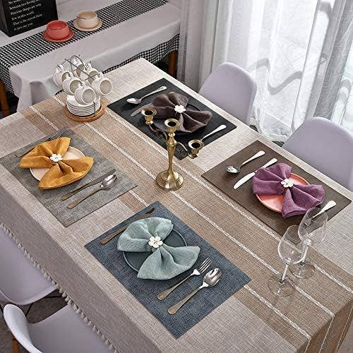 Gold White Napkin Rings Flower design Set of 4 for wholesale on Faire4