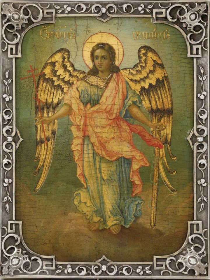 The Holy Guardian Angel. Wooden orthodox icon for wholesale by Iconsofsaints