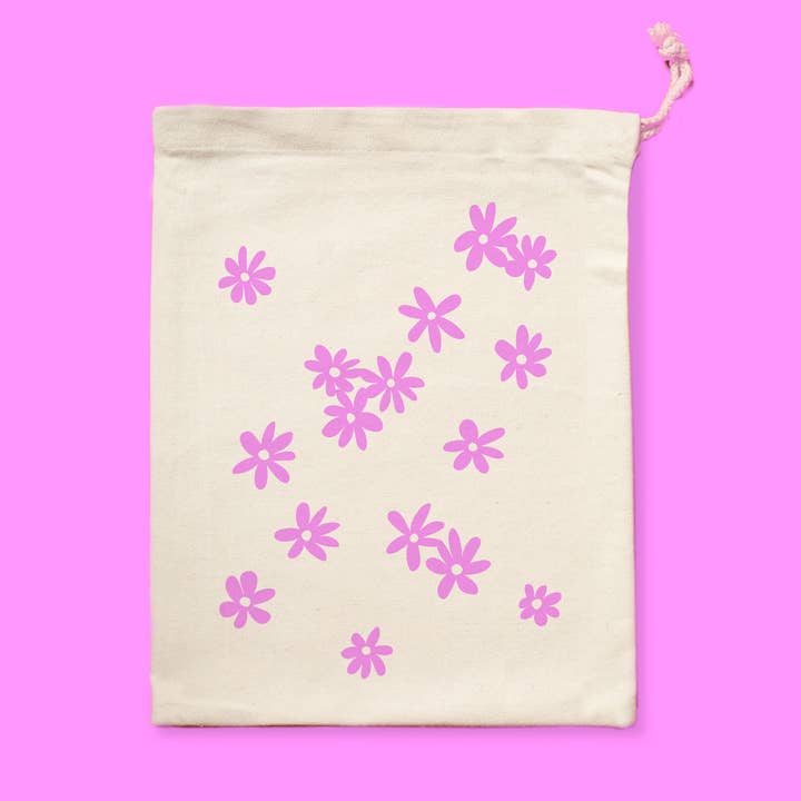 Gucha Gucha - Wholesale Drawstring Bag - Unisex - Lavender Flowers • Drawstring Bag • 11x141