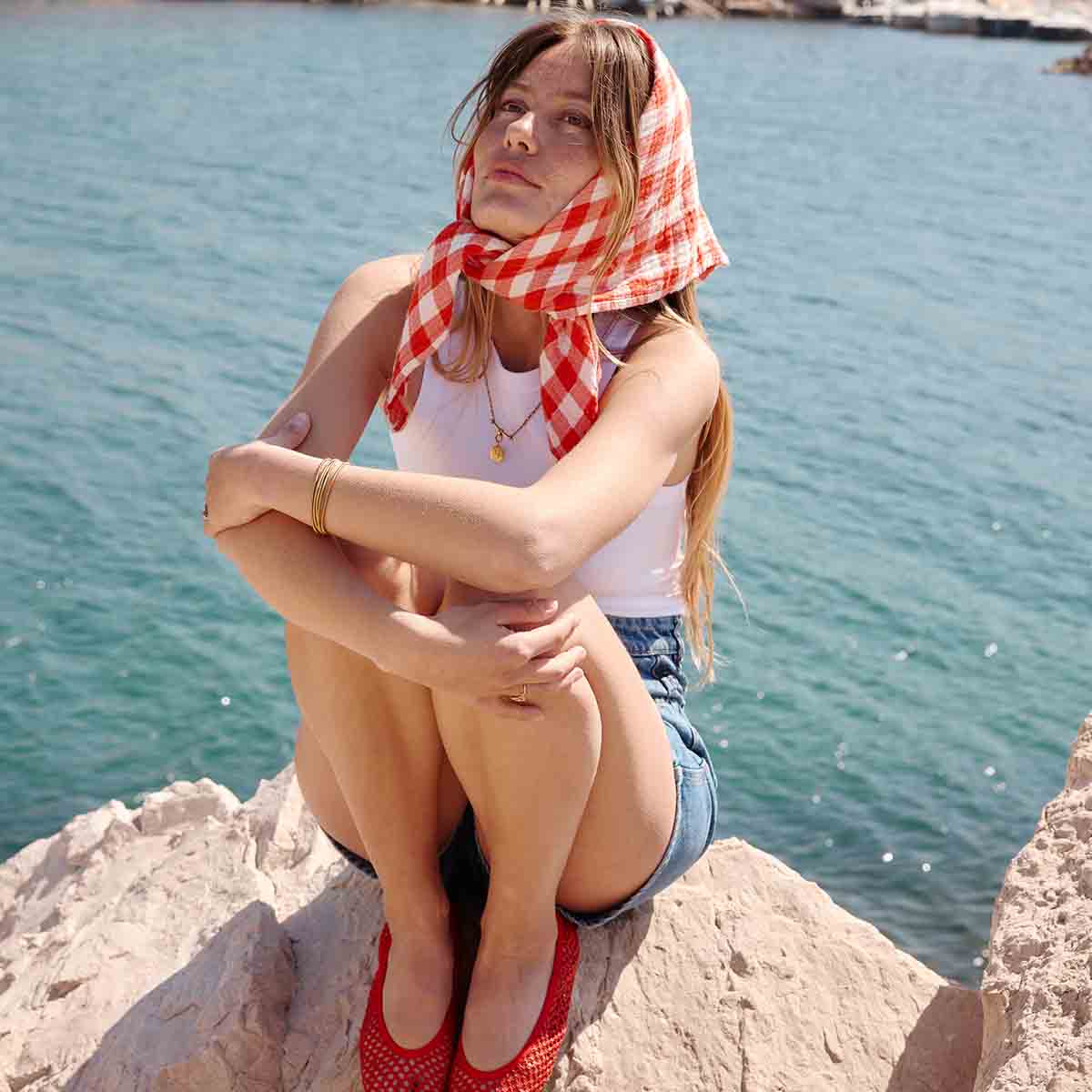 Rose in April – wholesale Bedding blanket – Kids & Baby – BIANCA SWADDLE VICHY TOMATO5