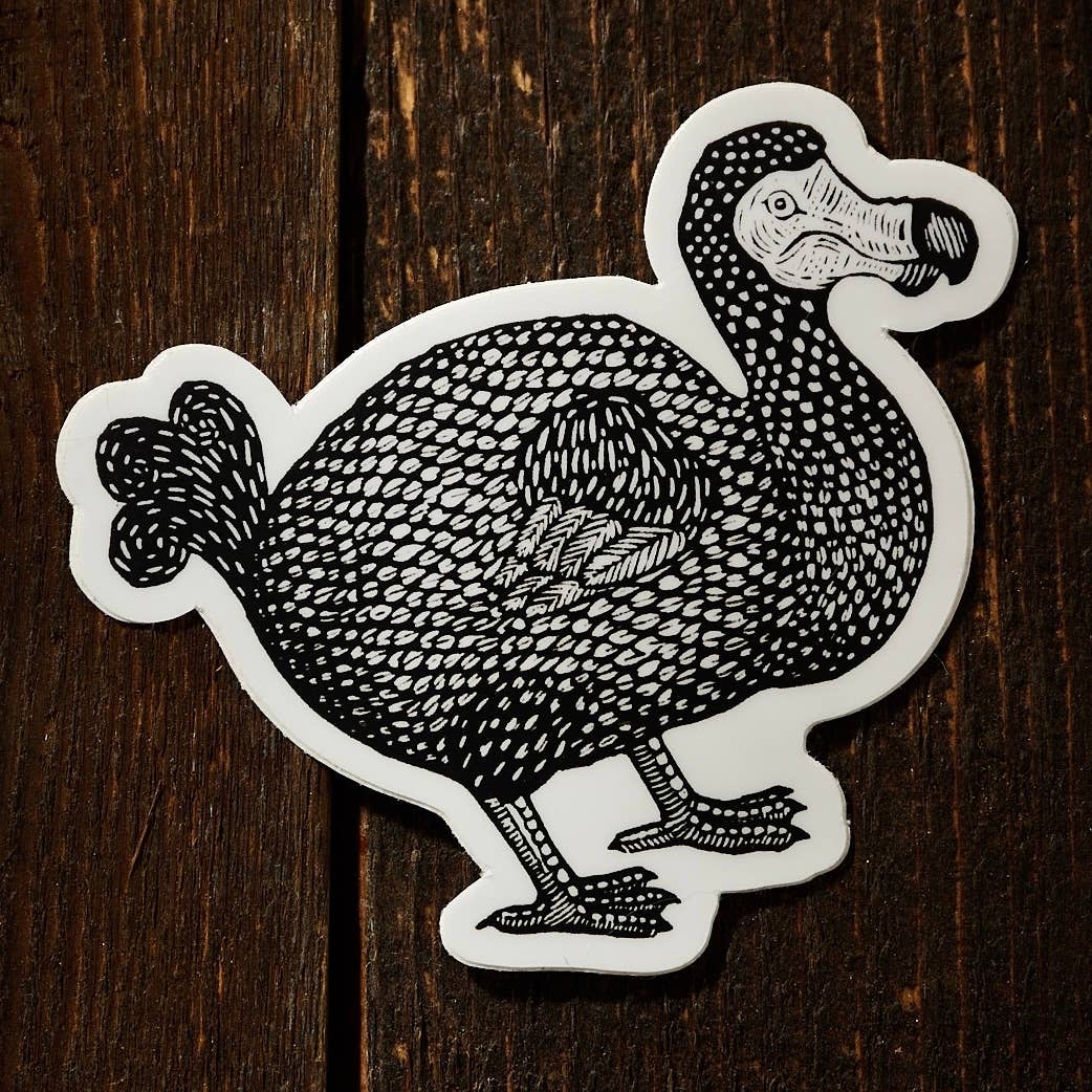 Anomal Press - Wholesale Sticker - Dodo bird linocut sticker