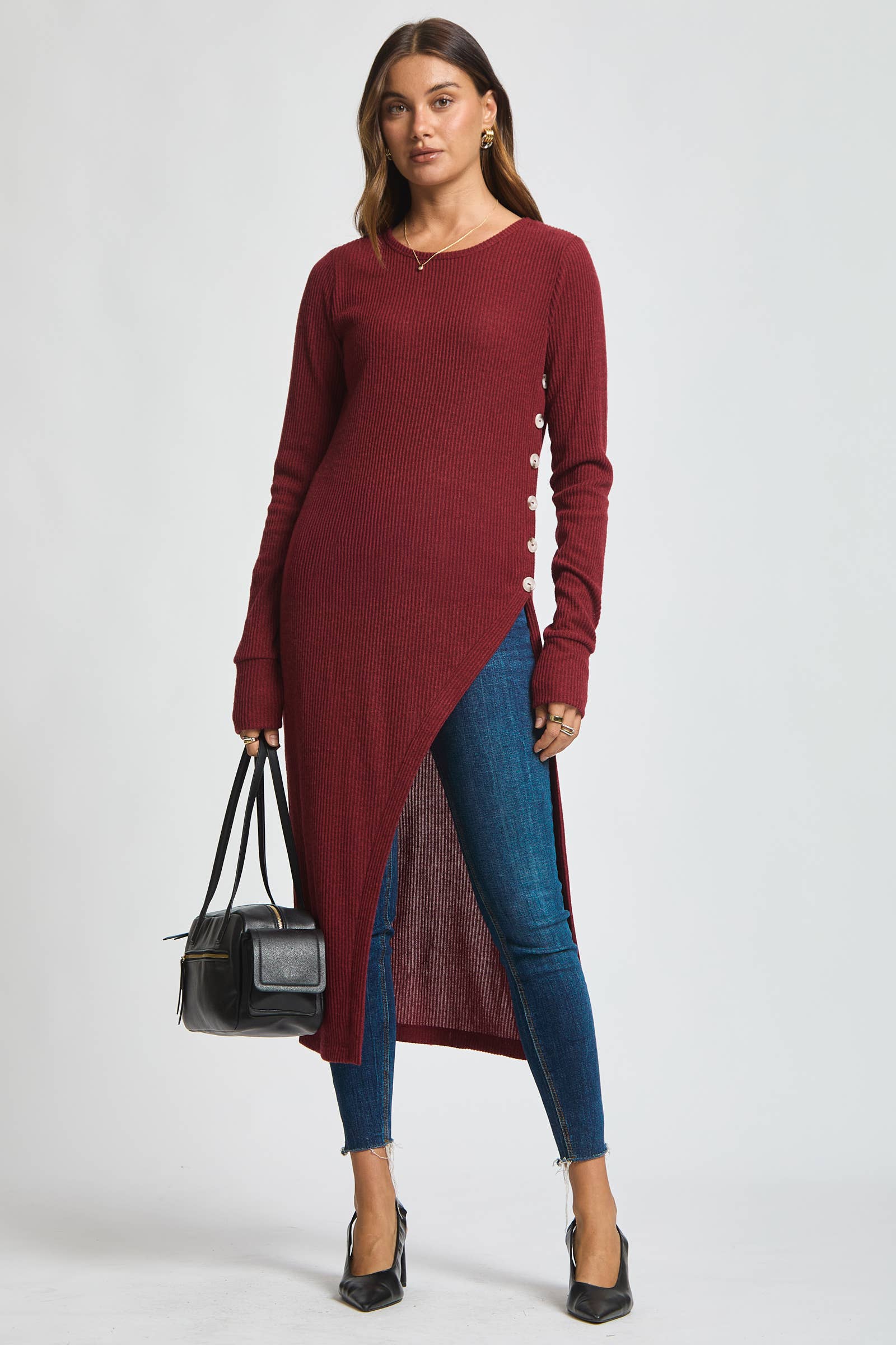 Dear Scarlett - Wholesale Tuniek - Dames - Lange tuniek met knopen TRV-POSH15