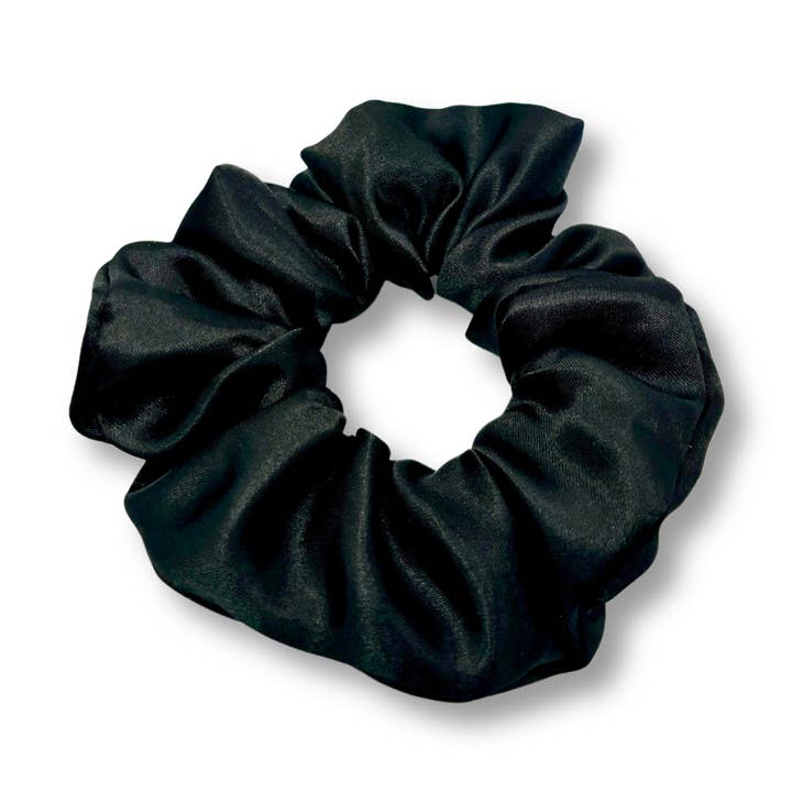 Mini zwarte zijden scrunchie voor wholesale door Enchanted Scrunch