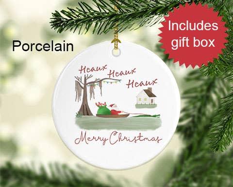 Sew Many Blessings LA - Vente Objets de décoration - Décoration de Noël | Père Noël cajun dans le marais 2023 en option3