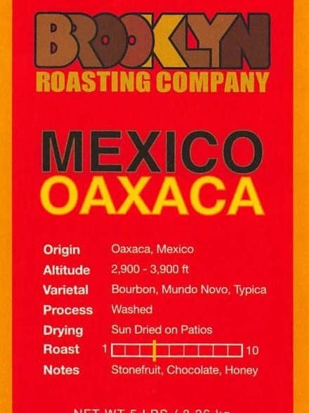 Café en grains entiers du Mexique de Brooklyn Roasting Company pour la vente par Brooklyn Roasting Company