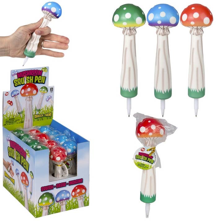 La Luna Bella - Toys - Wholesale Classic Toy - Kids - 7" Squish Mushroom Pen - LLB Toys