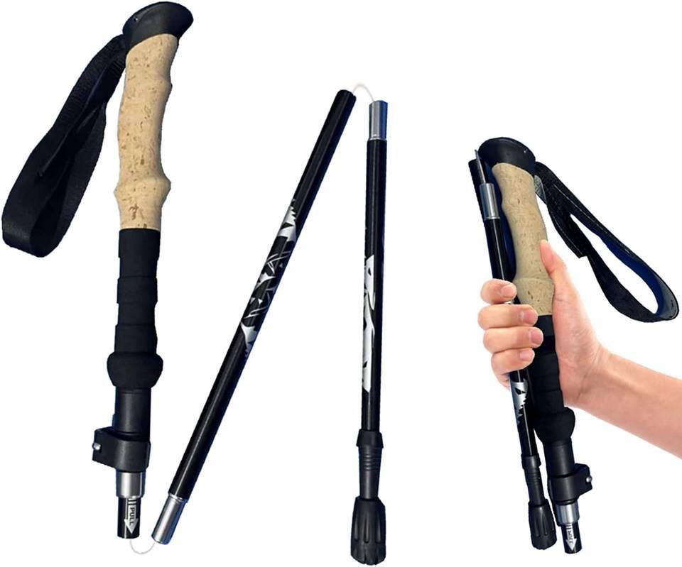 VIGOR - Wholesale Sporting Accessories - Natural Cock Collapsible and Telescopic Walking Sticks  Carb10