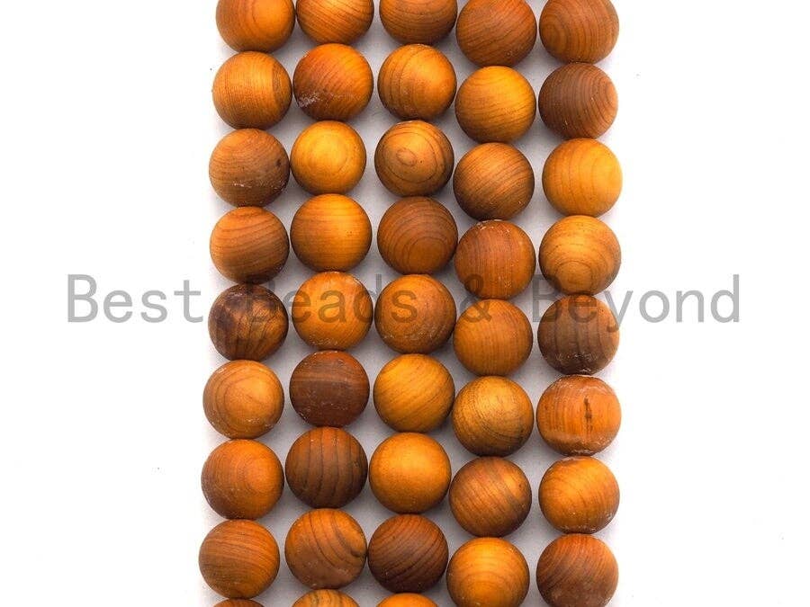 BestBeads&Beyond - Wholesale Beads - Natural Smooth Round Wood beads, 6mm/8mm/10mm/12mm Natural Yellow Wood beads, Natural  Wood Grain Beads, 15.5inch strand,SKU#U4651