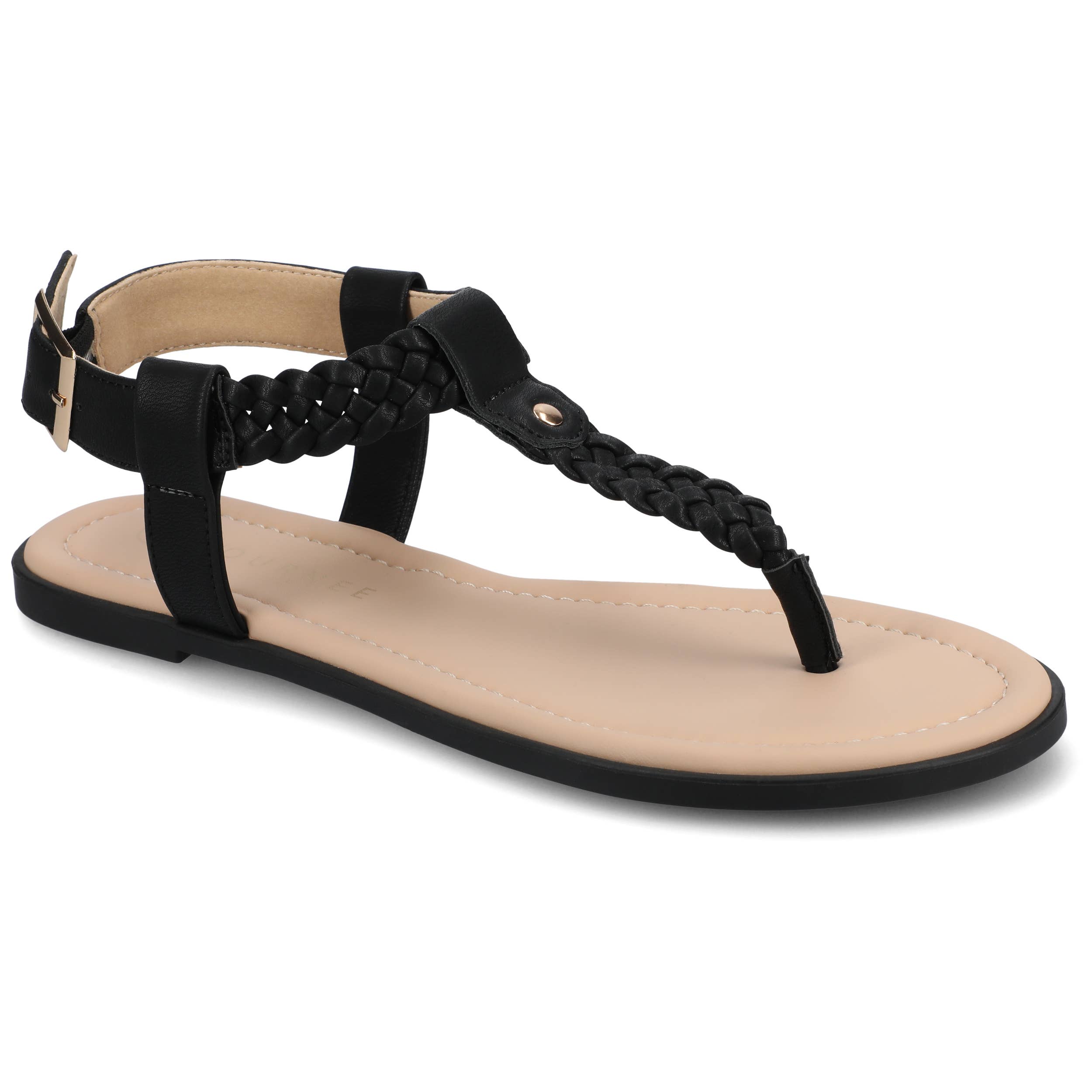Journee - Wholesale Sandals - Women's - Genevive T-Strap Sandals In Faux Leather1