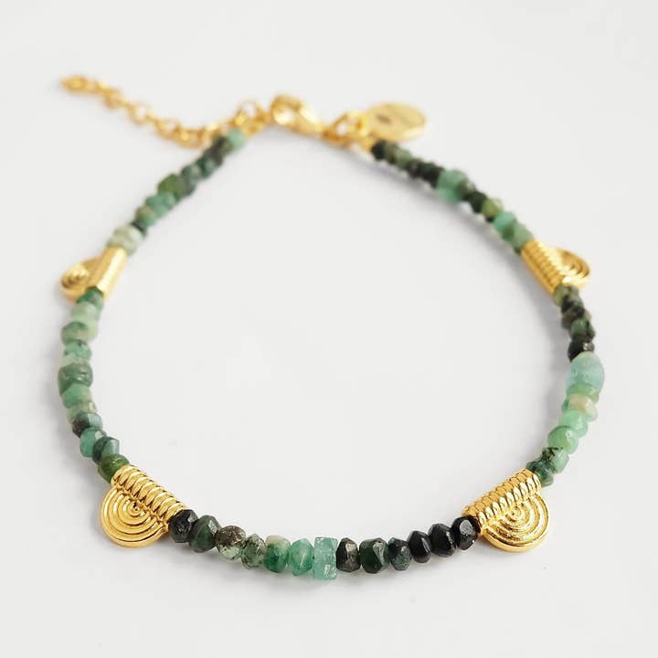 Emerald Beaded Bracelet for wholesale by Augusta Jewellery