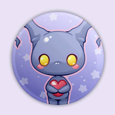 Nya Nya Neko Moogle Badge Button for wholesale by Gilles Bone Illustrations