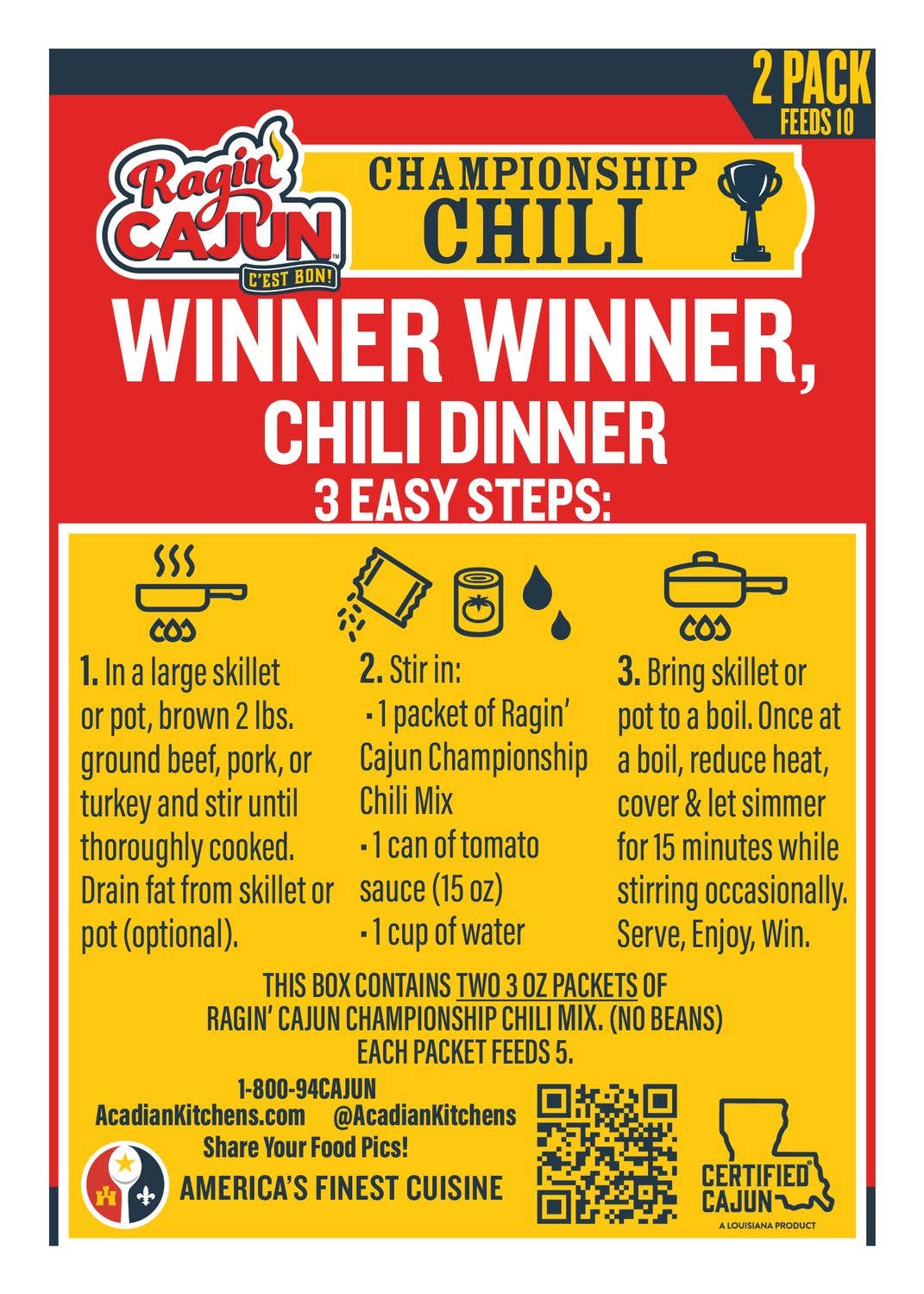Ragin' Cajun - Wholesale Dried Spice Mix - Ragin' Cajun Championship Chili Mix1