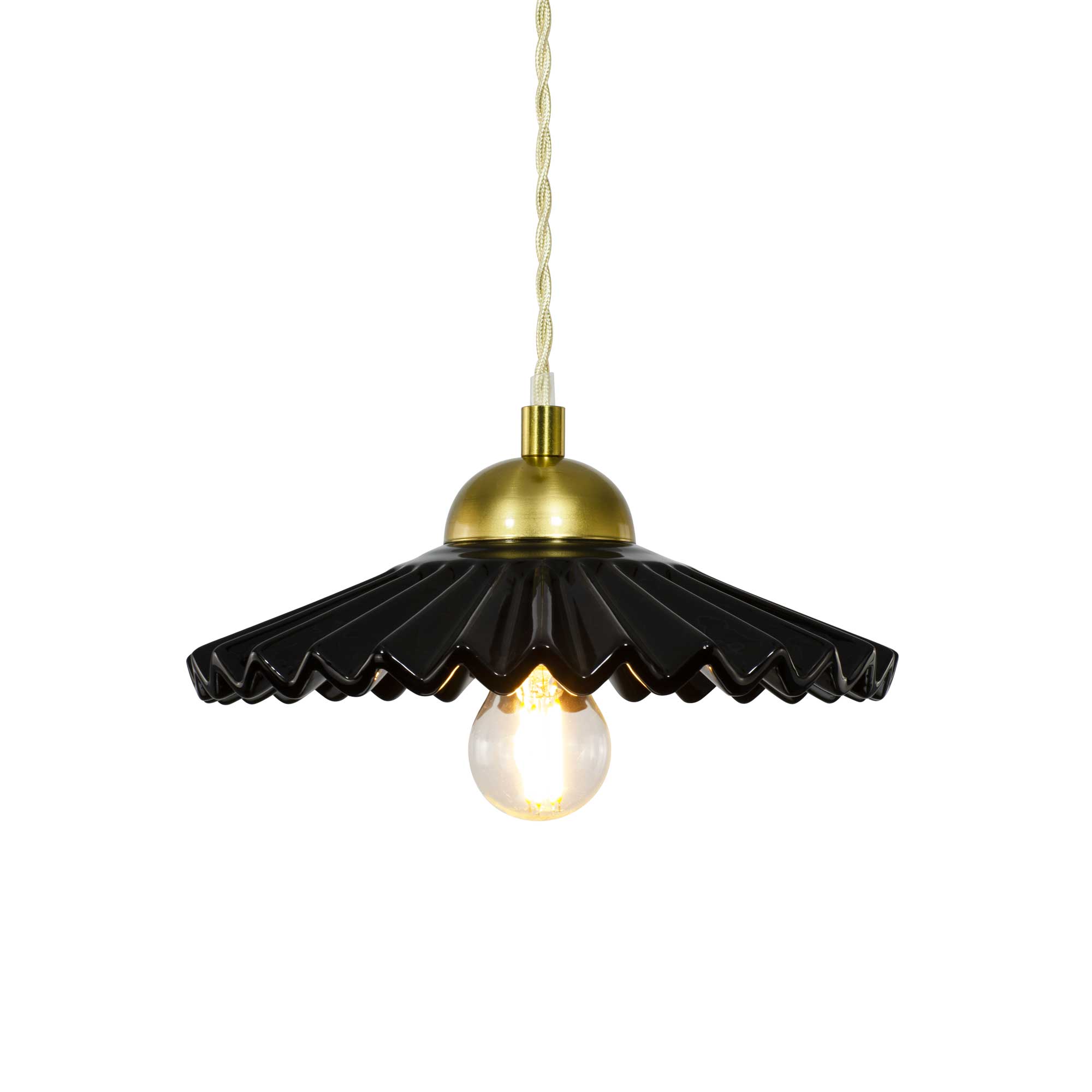 C-Création - Wholesale Chandelier/Hanging Light - Colored ceramic pendant and Babouchka textile cord17