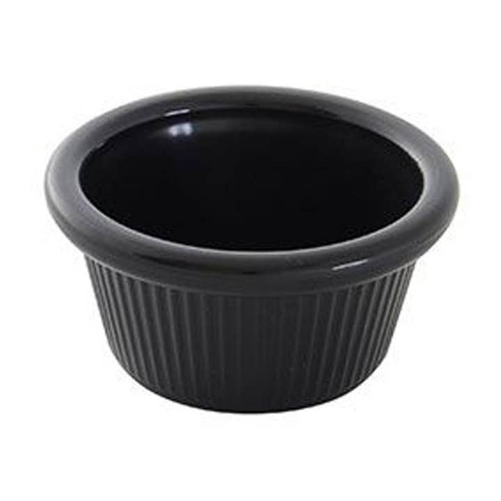 KT Supply - Wholesale Kitchen Tool/Gadget - Fluted Ramekin, Black, Plastic 2 Oz, 2 7/8", 12/PK0