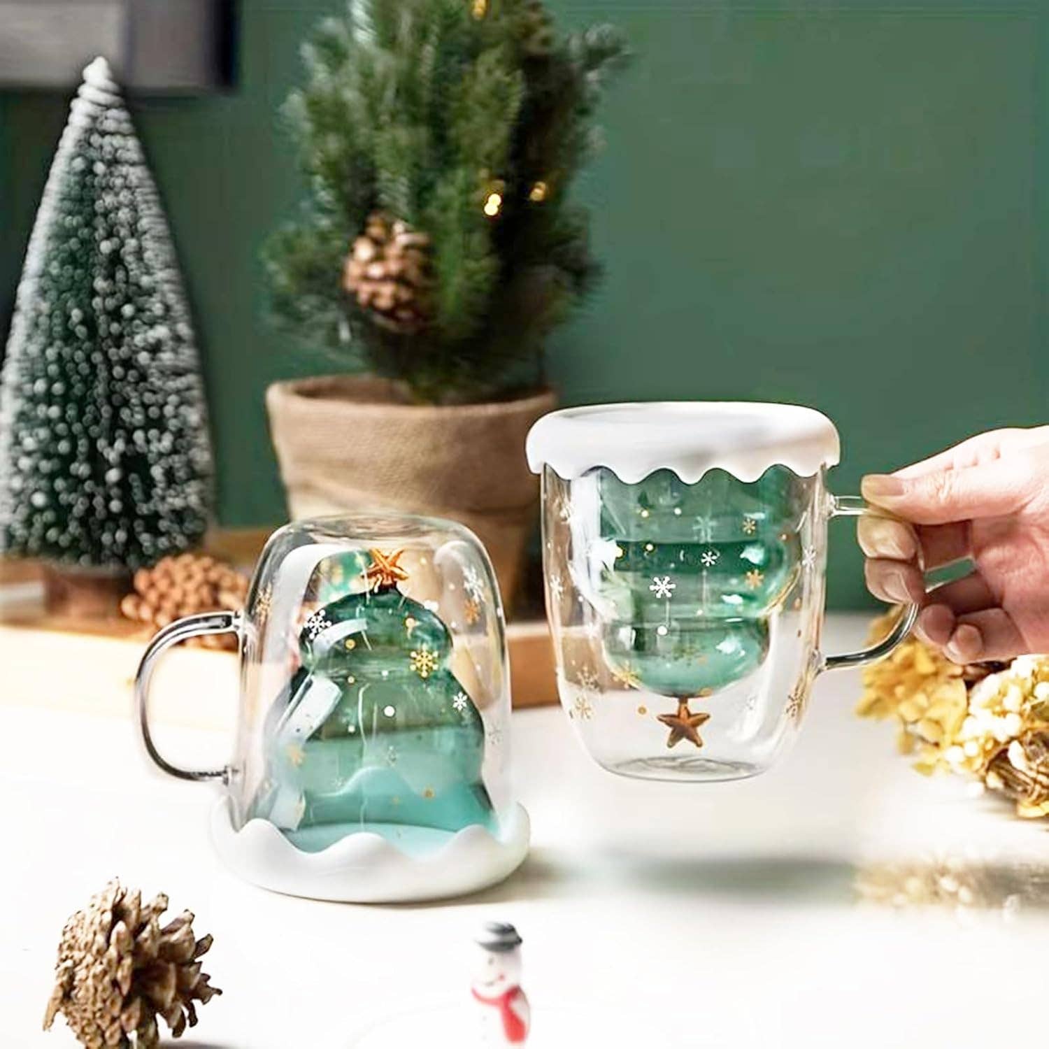 giftland - Wholesale Christmas Decoration - Christmas Double Wall Glass Mug1