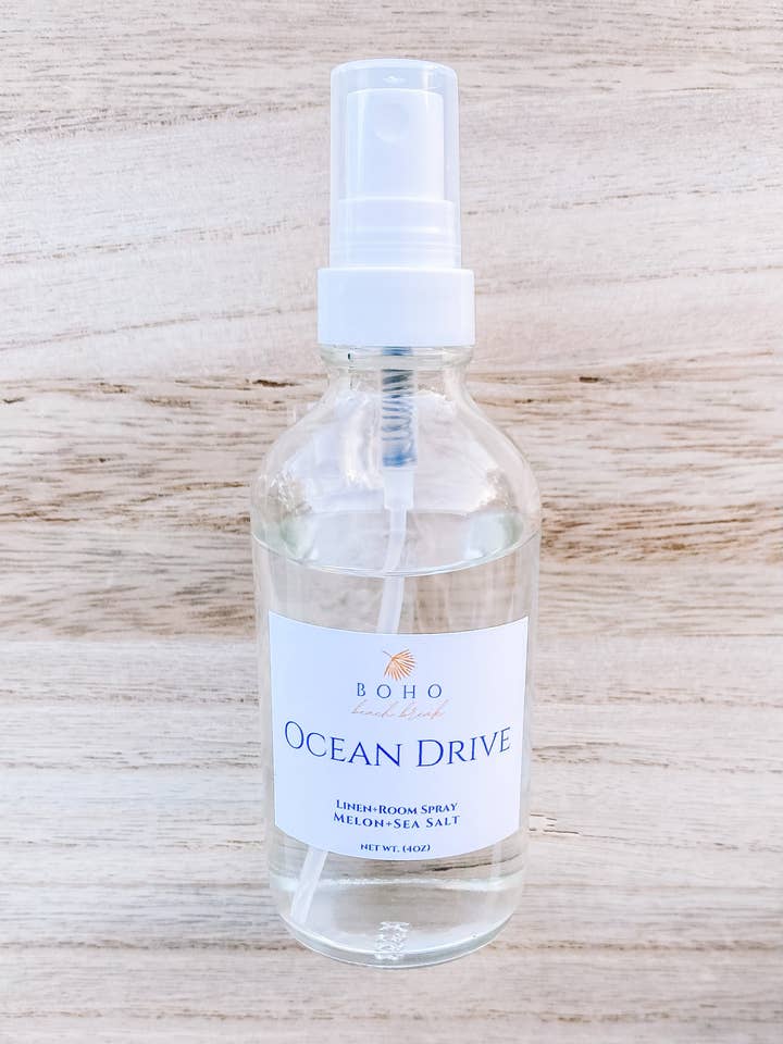 Ocean Drive Linen+Room spray for wholesale by Boho Beach Break