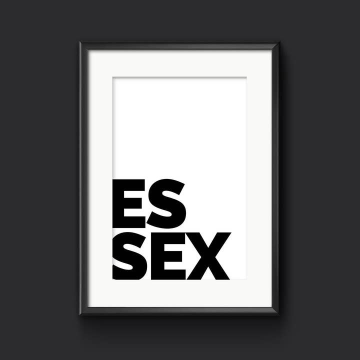 The Smudge Box – wholesale Art print – ESSEX UK County Typography Print, Place Name Picture