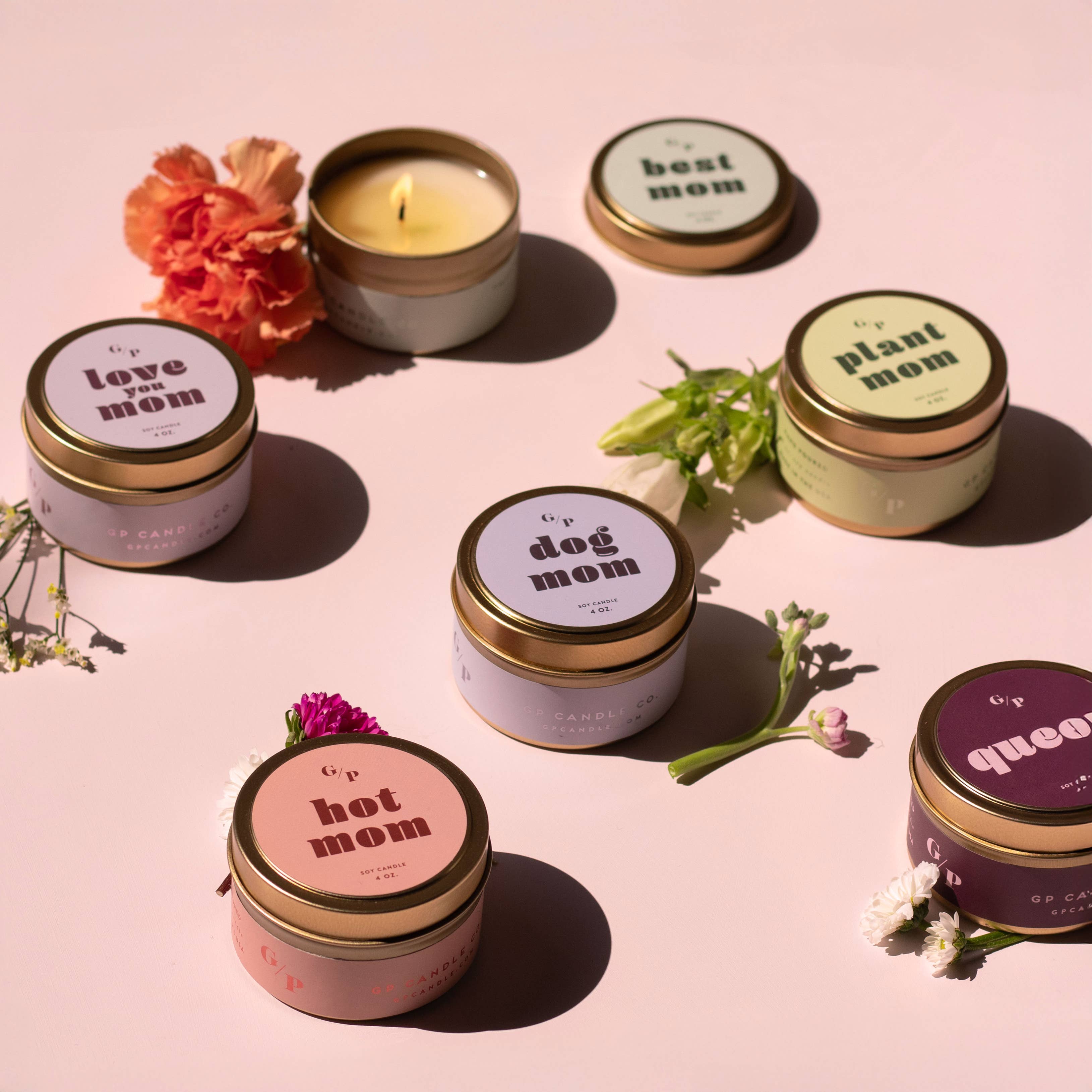 GP Candle Co. - Wholesale Travel Candles - Hot Mom Just Because 4 oz. Candle Tin4