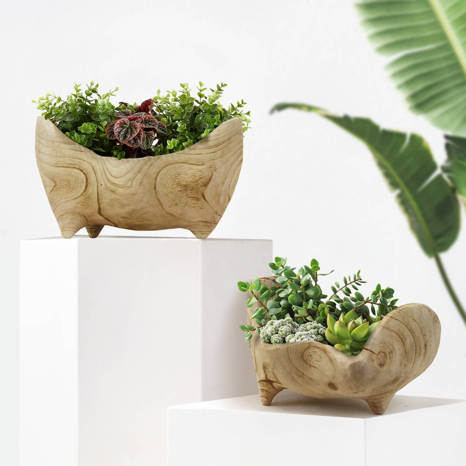 Galore Home - Wholesale Decorative Plate/Dish/Bowl - Large Heritage Natural Wood Décor Bowl1