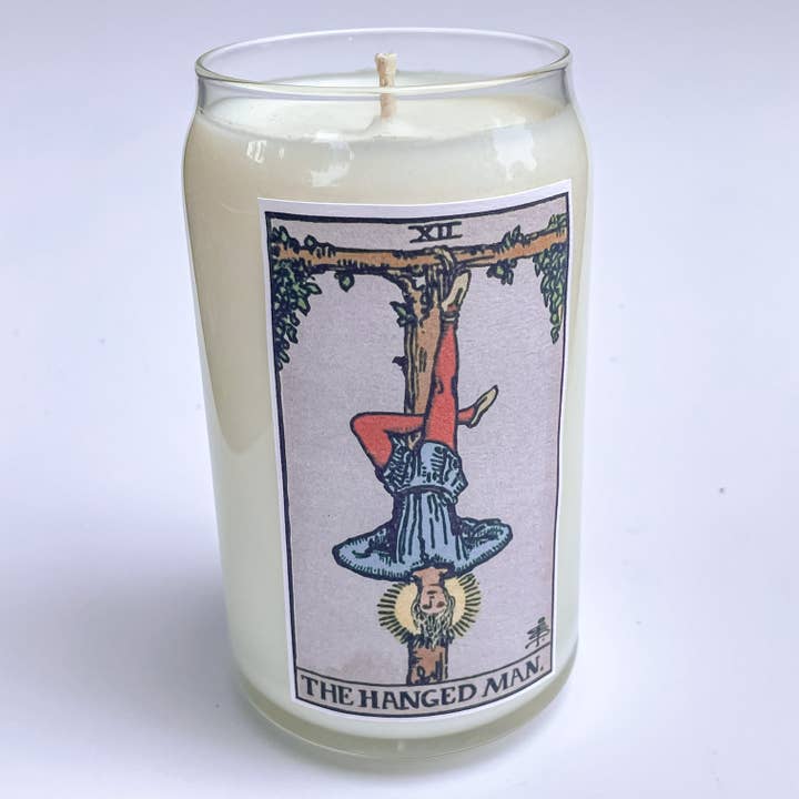 The Hanged Man Tarot Candle for wholesale by Arcanum Candle