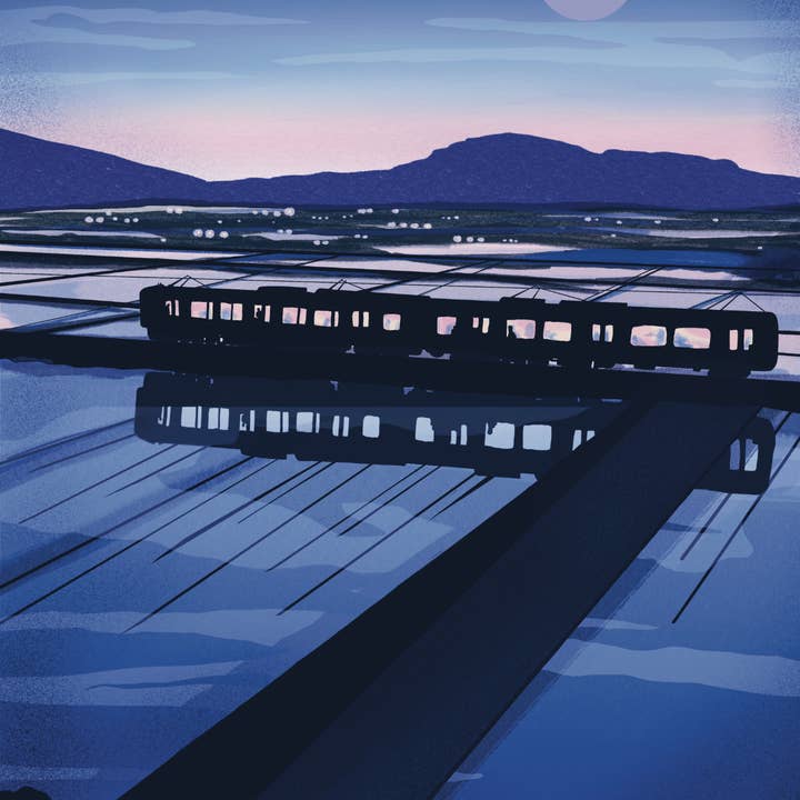 ANO Studio - Wholesale Art Print - A3 Blue Train art print 1