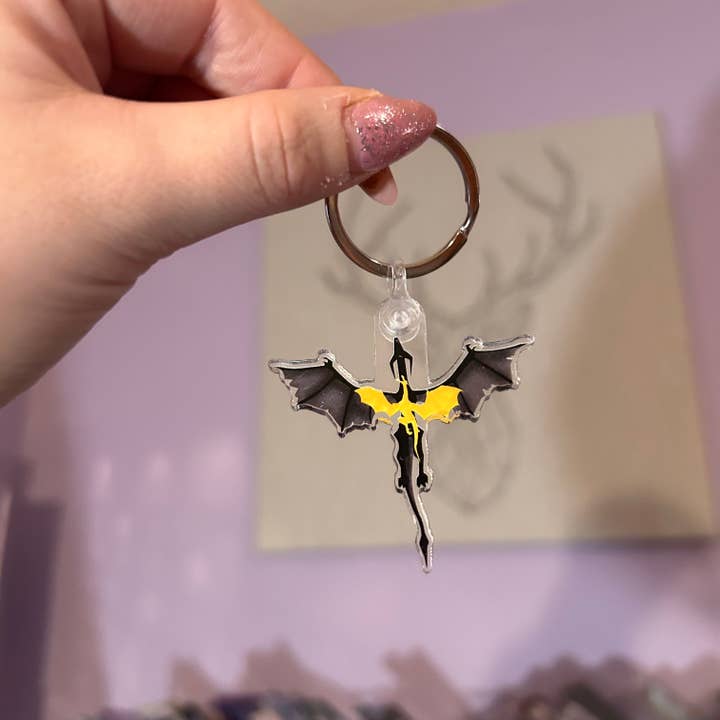 Awfullynerdy.co - Wholesale Keychain - Women's - Fourth Wing Tairn and Young Andarna Keychain