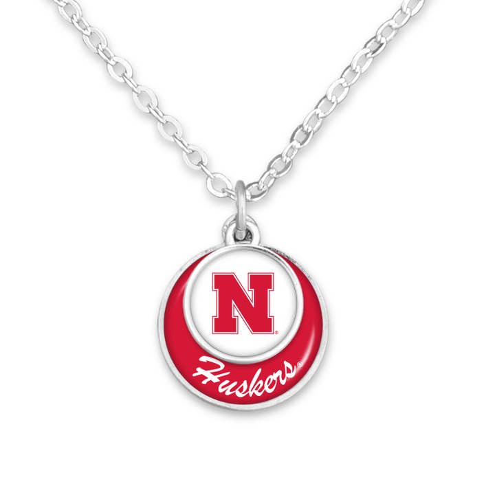 Nebraska Cornhuskers Stacked Disk Necklace for wholesale by From The Heart
