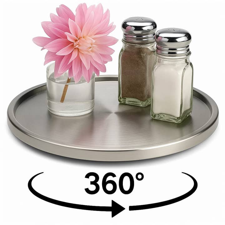 10.5" Stainless Steel Lazy Susan Turntable for wholesale by Crover