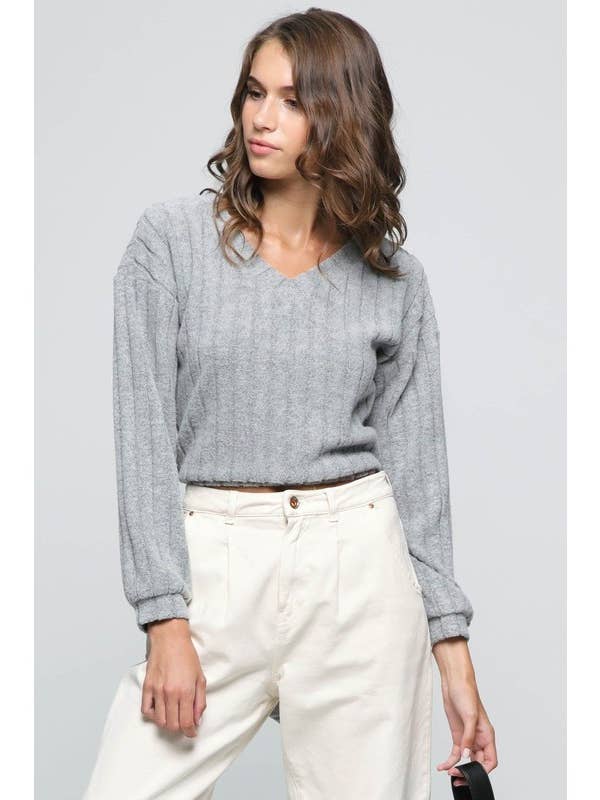 IVE - Wholesale Knit Sweater - Women's - Knit Long Sleeve Cut Out Tie Back Sweater