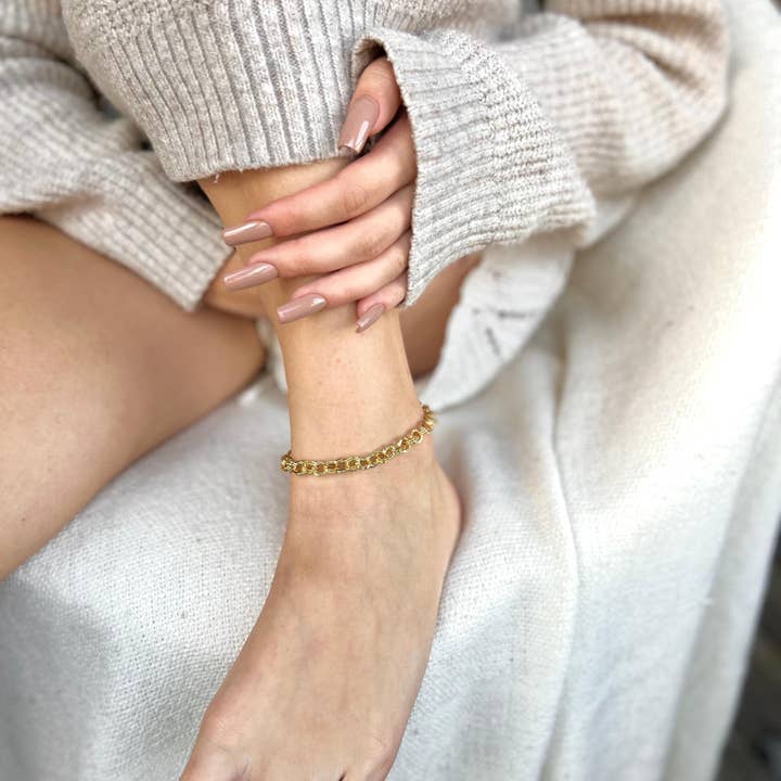 Rossie Jewellery - Wholesale Anklet - Gold Filled Rolo Chain Chunky Anklet