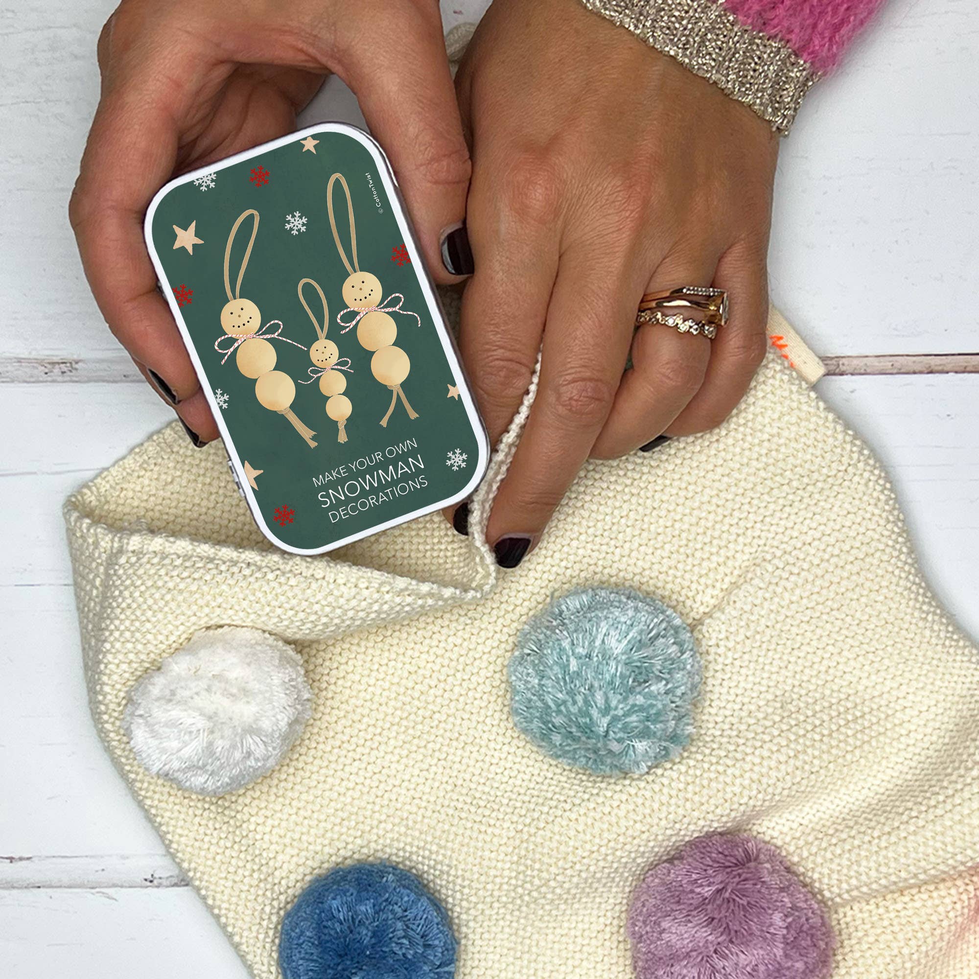 Cotton Twist (USA DUTIES PAID) - Wholesale DIY Craft Kit - Kids - Make Your Own Christmas Snowman Decorations6