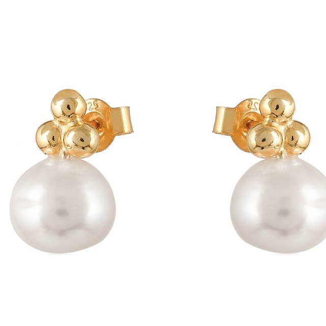 Matilda Pearl Drop Earrings for wholesale by POMEGRANATE