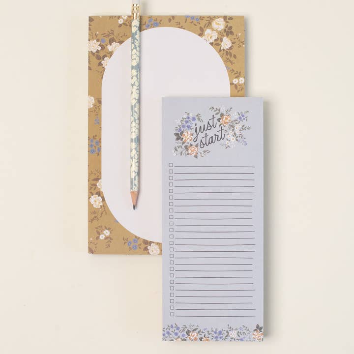 Flowerie - Wholesale Notepad - Blossom List Notepad - Blue Floral To-Do List3