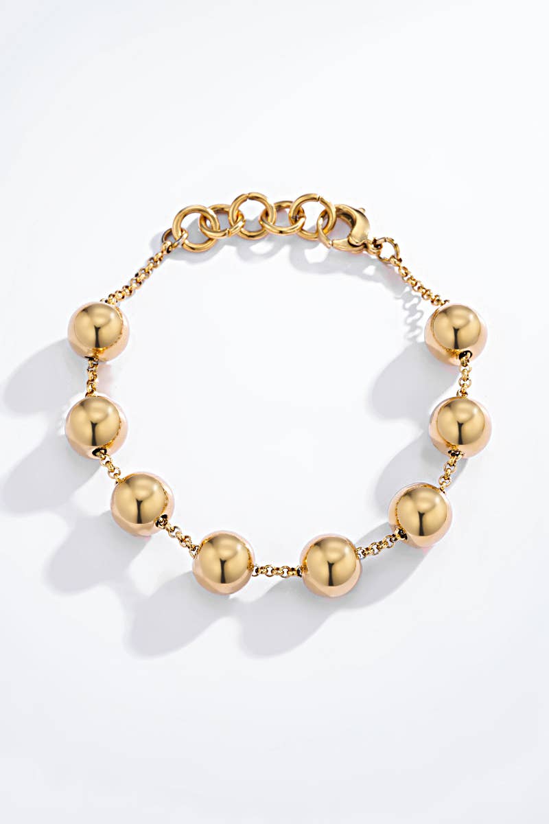 BYREN | ÉLINE L'ATELIER - Wholesale Wristlet - 324YC01 stainless steel ball bracelet