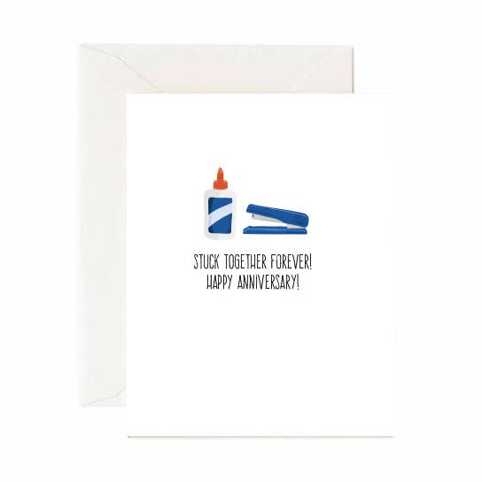 Stuck Together Forever! Happy Anniversary! - Greeting Card for wholesale by Jaybee Design