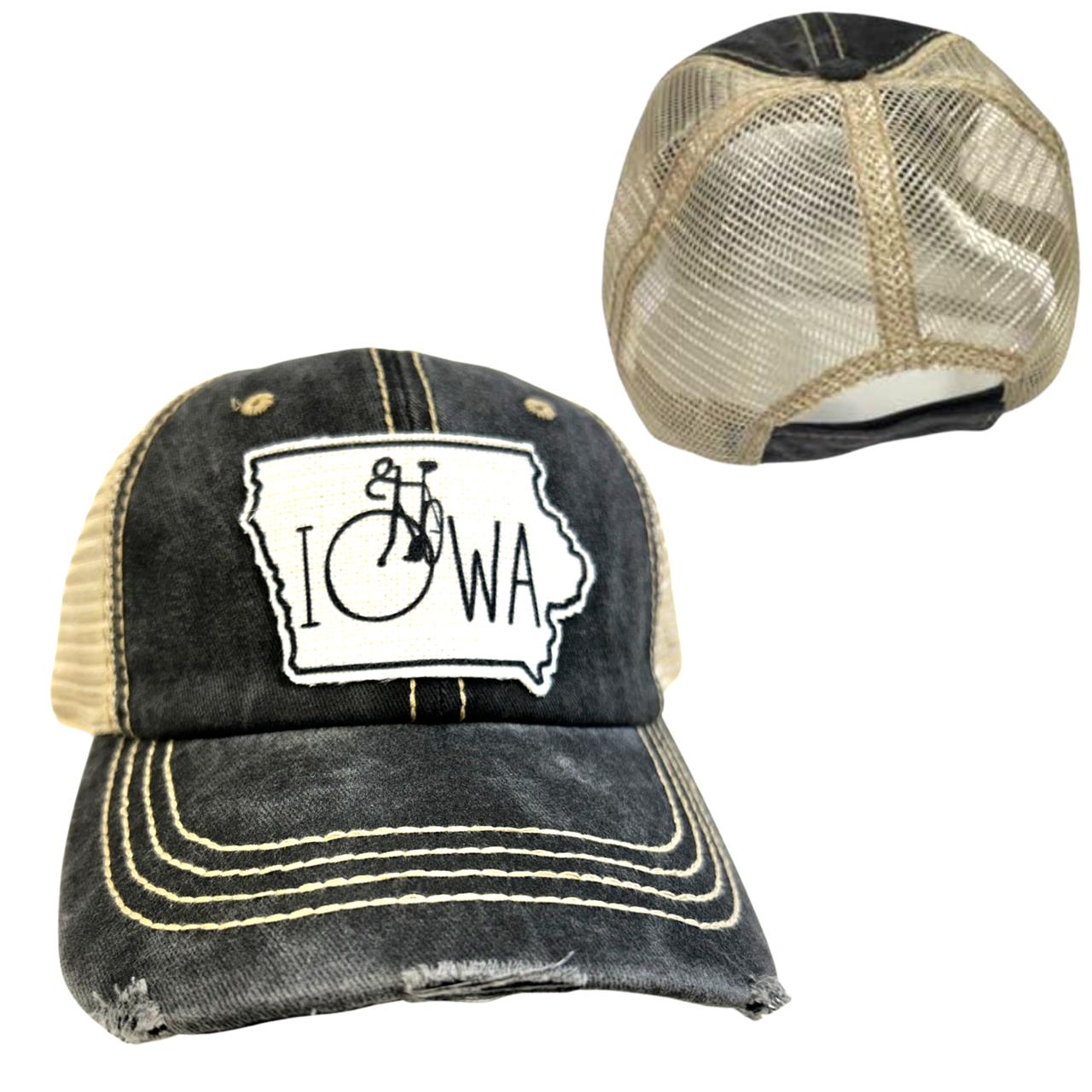 dkhandmade - Vente Casquette de camionneur – femme - CHAPEAU DE VÉLO IOWA3
